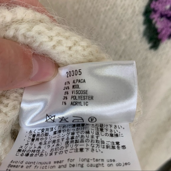 Leur Logette Floral Turtleneck Alpaca Sweater - Picture 8 of 8